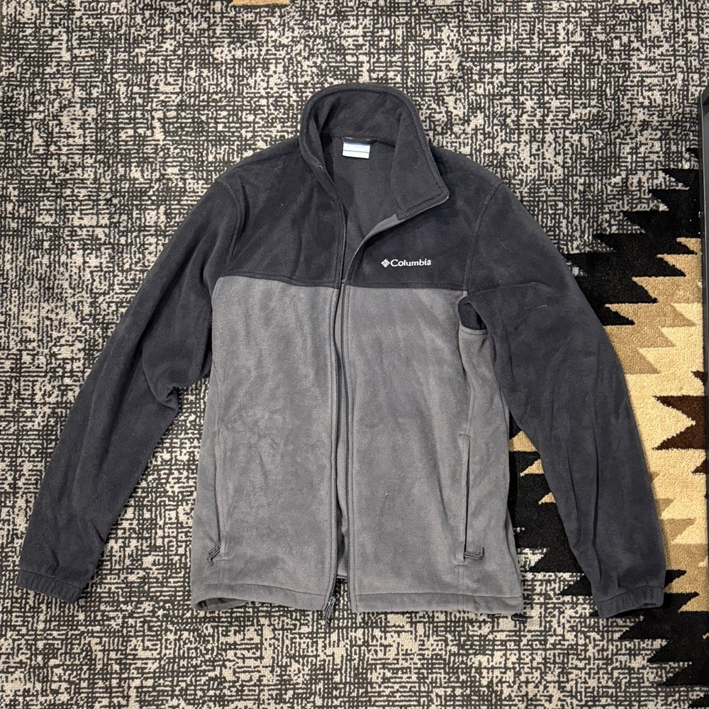 Columbia Men's Two-Tone Gray Performance Jacket Fleece Size Small Men’s